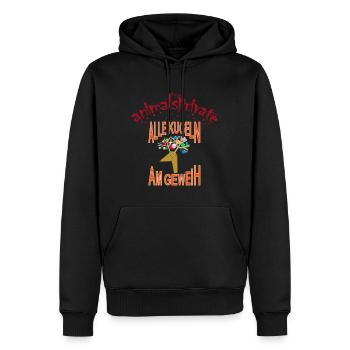 alle Kugeln am Geweih - Männer Premium Bio Hoodie - Schwarz - Vorne - Nico (187cm)