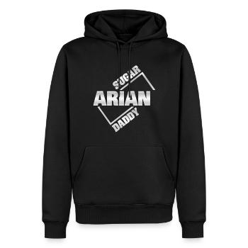 Sugar Arian - Männer Premium Bio Hoodie - Schwarz - Vorne - Nico (187cm)