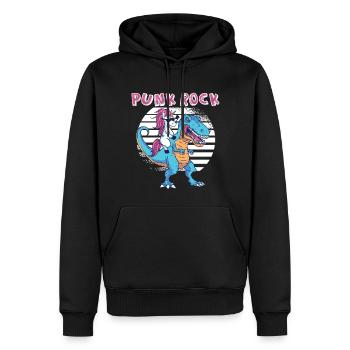 Punkrock Musik Punker Punkrock Irokesenschnitt - Männer Premium Bio Hoodie - Schwarz - Vorne - Nico (187cm)