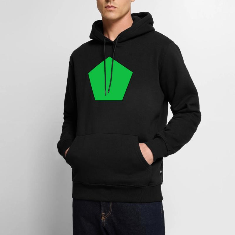 Pentagone vert forme simple idée cadeau math Sweat à capuche Premium bio Homme