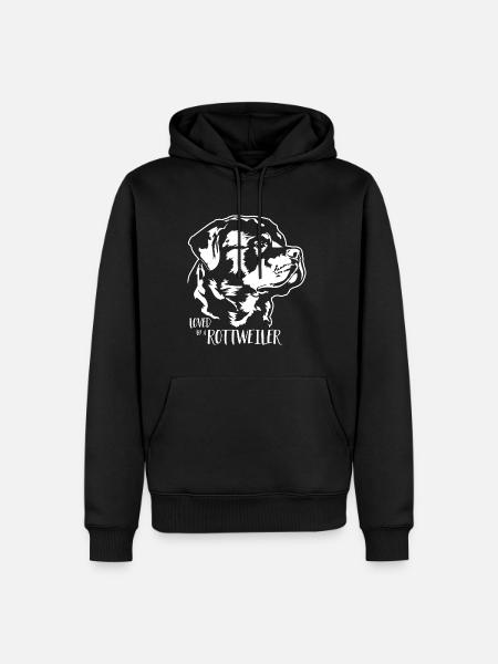 Loved by a Rottweiler Hunde Rottie Hund Wilsigns - Männer Premium Bio Hoodie - Schwarz