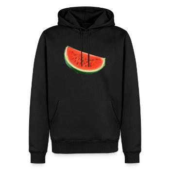 Pastèque - Sweat à capuche Premium bio Homme - noir - Devant - Nico (187cm)