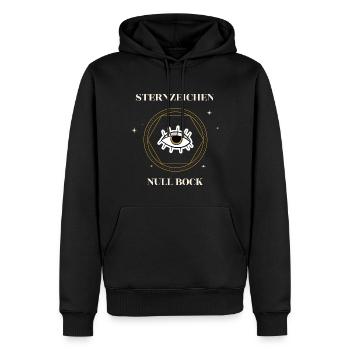 Sternzeichen Null Bock Sarkasmus Astrologie - Männer Premium Bio Hoodie - Schwarz - Vorne - Nico (187cm)