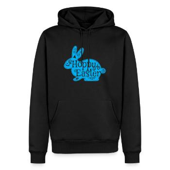 Hoppy Easter Happy Easter - Men’s Premium Organic Hoodie - black - Front - Nico (187cm)