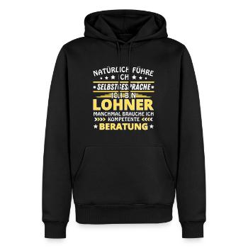I Talk to Yourself - Lohner Edition - Men’s Premium Organic Hoodie - black - Front - Nico (187cm)