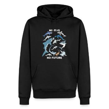 No Fins No Future Blauhai Walhai Haiarten - Männer Premium Bio Hoodie - Schwarz - Vorne - Nico (187cm)