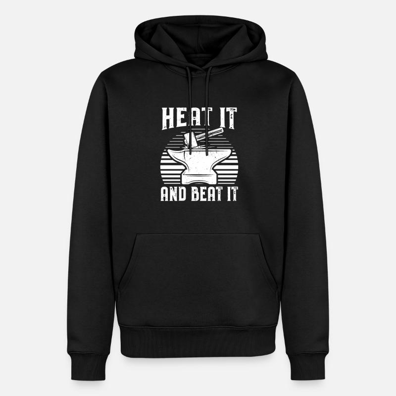 Forger - Sweat à capuche Premium bio Homme - noir