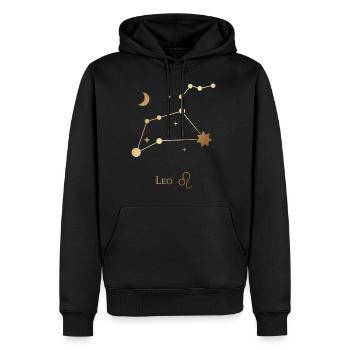 Lion/Lion - Sweat à capuche Premium bio Homme - noir - Devant - Nico (187cm)