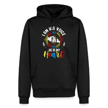 Autisme autiste Journée de sensibilisation à l’autisme L’enfant Asperger - Sweat à capuche Premium bio Homme - noir - Devant - Nico (187cm)