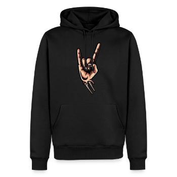Skelett Totenkopf Schwarz - Männer Premium Bio Hoodie - Schwarz - Vorne - Nico (187cm)