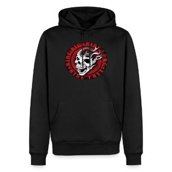 Amerikanischer Flagge USA United States Of America - Männer Premium Bio Hoodie - Schwarz - Vorne - Nico (187cm)