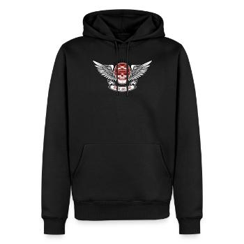 Motorrad Motorradfahrer Biker Feuerstuhl Biken - Männer Premium Bio Hoodie - Schwarz - Vorne - Nico (187cm)