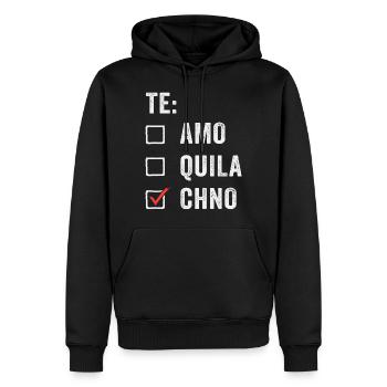 Te Amo Tequila Techno Rave Festival Electro Raver - Männer Premium Bio Hoodie - Schwarz - Vorne - Nico (187cm)