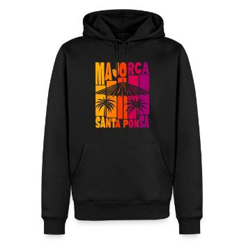 Mallorca Santa Ponsa - Men’s Premium Organic Hoodie - black - Front - Nico (187cm)
