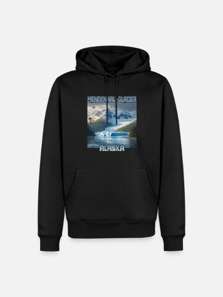 Mendenhall Glacier, Alaska - Men’s Premium Organic Hoodie - black