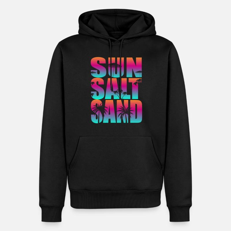 Sel de soleil Sable - Sweat à capuche Premium bio Homme - noir