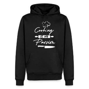 Cooking is My Passion Chef - Männer Premium Bio Hoodie - Schwarz - Vorne - Nico (187cm)