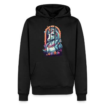 Licorne magique Pastel Fantasy Design - Sweat à capuche Premium bio Homme - noir - Devant - Nico (187cm)