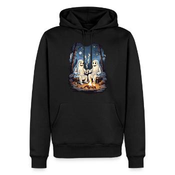 Halloween Fantômes Camping Enfants Dessin Animé - Sweat à capuche Premium bio Homme - noir - Devant - Nico (187cm)