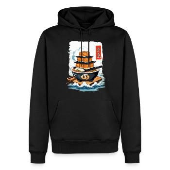 Asiatisches Essen Kanji Zeichen Aesthetic Design - Männer Premium Bio Hoodie - Schwarz - Vorne - Nico (187cm)