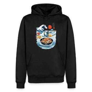 Japan Teezeit Ukiyo-E Retro Kuchen Kunstwerk - Männer Premium Bio Hoodie - Schwarz - Vorne - Nico (187cm)
