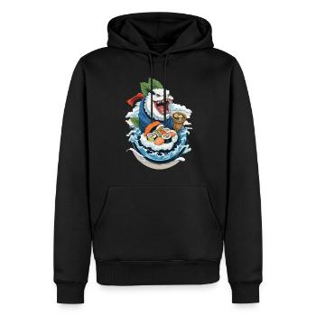 Sushi Yokai Monster Vintage Ukiyo-E Japan Kunst - Männer Premium Bio Hoodie - Schwarz - Vorne - Nico (187cm)