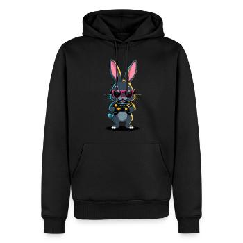 Osterhase Gamer Ikonisches Ostern Gaming - Männer Premium Bio Hoodie - Schwarz - Vorne - Nico (187cm)