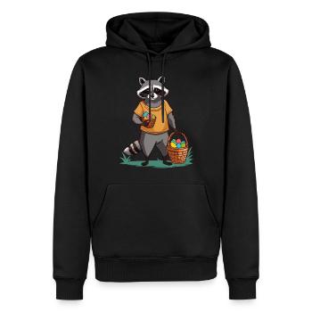 Lustiges Waschbären Kostüm Niedliches Ostereier - Männer Premium Bio Hoodie - Schwarz - Vorne - Nico (187cm)