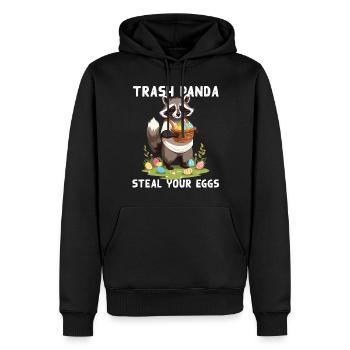 Lustiger Waschbär Spruch Niedliches Osterdesign - Männer Premium Bio Hoodie - Schwarz - Vorne - Nico (187cm)