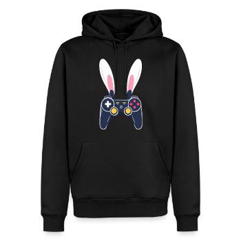 Easter Bunny Gamer & Gaming Streetwear Iconic - Men’s Premium Organic Hoodie - black - Front - Nico (187cm)