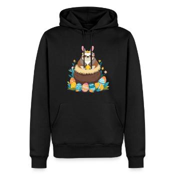 Lustiges Faultier Osterhase Süßes Osterfaultier - Männer Premium Bio Hoodie - Schwarz - Vorne - Nico (187cm)