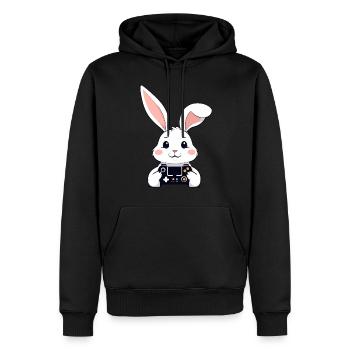 Osterhase Gamer & Ikonisches Ostern Gaming - Männer Premium Bio Hoodie - Schwarz - Vorne - Nico (187cm)