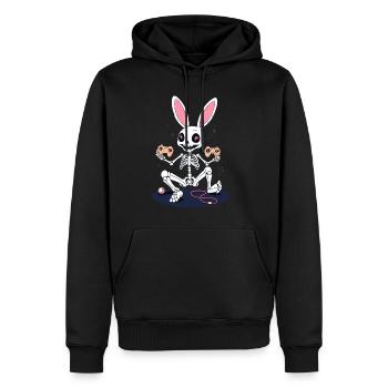 Osterhase Gamer Ikonisches Ostern Gaming - Männer Premium Bio Hoodie - Schwarz - Vorne - Nico (187cm)