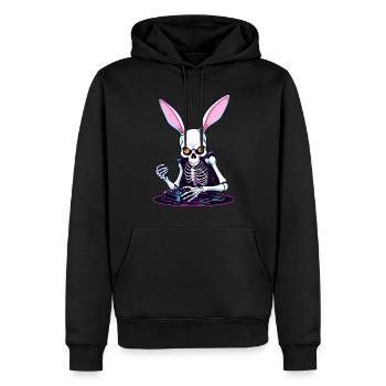 Lapin de Pâques Gamer et Design de streetwear de jeu - Sweat à capuche Premium bio Homme - noir - Devant - Nico (187cm)