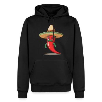 Aesthetic Chilischote Chili Streetwear Hot - Männer Premium Bio Hoodie - Schwarz - Vorne - Nico (187cm)