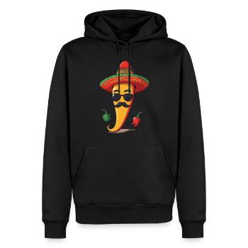Aesthetic Chili Streetwear Heißer Scoville Stil - Männer Premium Bio Hoodie - Schwarz - Vorne - Nico (187cm)