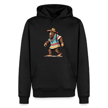 Mexicain Bigfoot Sasquatch Sombrero - Sweat à capuche Premium bio Homme - noir - Devant - Nico (187cm)