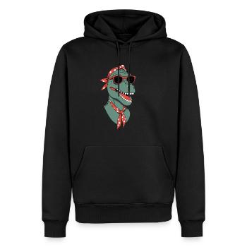 Drôle Dinosaure Maman Cool Dino Femme Style - Sweat à capuche Premium bio Homme - noir - Devant - Nico (187cm)