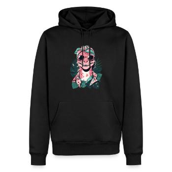 Drôle Dinosaure Maman Cool Dino Femme Style - Sweat à capuche Premium bio Homme - noir - Devant - Nico (187cm)