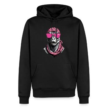 Drôle de maman dinosaure et femme dinosaure cool - Sweat à capuche Premium bio Homme - noir - Devant - Nico (187cm)