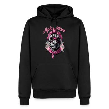 Maman alpha Drôle Dinosaure Iconique Maman - Sweat à capuche Premium bio Homme - noir - Devant - Nico (187cm)