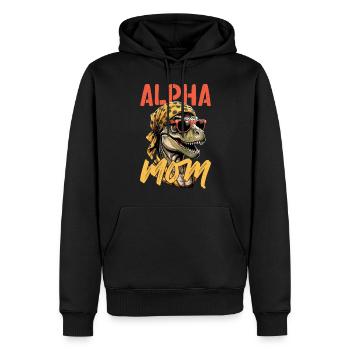 Maman alpha Drôle Dinosaure Iconique Maman - Sweat à capuche Premium bio Homme - noir - Devant - Nico (187cm)