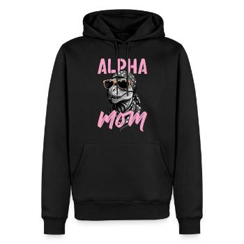 Alpha Mom Drôle Dinosaure Maman Style Dinosaure - Sweat à capuche Premium bio Homme - noir - Devant - Nico (187cm)