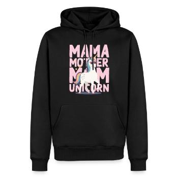 Licorne Maman Licornes Aimant Drôle Élégant - Sweat à capuche Premium bio Homme - noir - Devant - Nico (187cm)