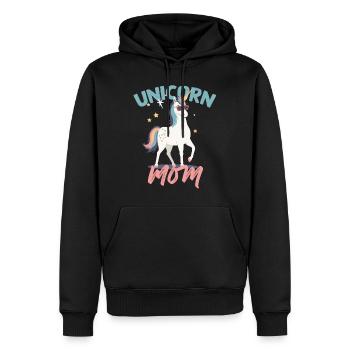 Einhorn Mama Einhörner Liebende Lustige Stylisch - Männer Premium Bio Hoodie - Schwarz - Vorne - Nico (187cm)