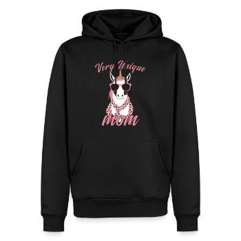Licorne Maman Unique Élégante Licorne Femme - Sweat à capuche Premium bio Homme - noir - Devant - Nico (187cm)