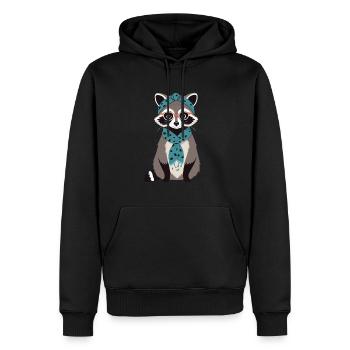 Maman raton laveur Raton laveur amant pour la fête des mères - Sweat à capuche Premium bio Homme - noir - Devant - Nico (187cm)