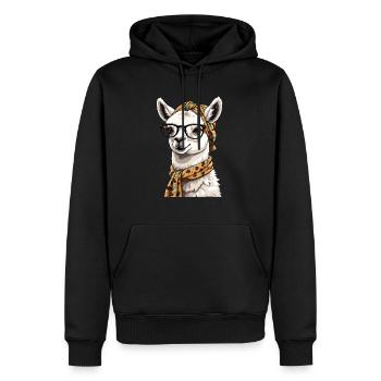 Conception drôle d’alpaga Lama pour les mamans aimantes - Sweat à capuche Premium bio Homme - noir - Devant - Nico (187cm)