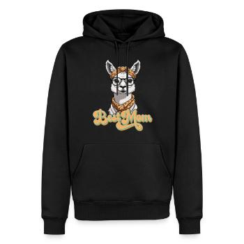 Llama Loving Mom Funny Mom Design - Men’s Premium Organic Hoodie - black - Front - Nico (187cm)