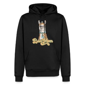 Llama Loving Mom Funny Mom Design - Men’s Premium Organic Hoodie - black - Front - Nico (187cm)